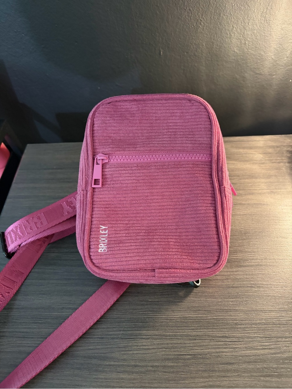 Brixley Pippa Summer Corduroy Pink Crossbody Sling Bag